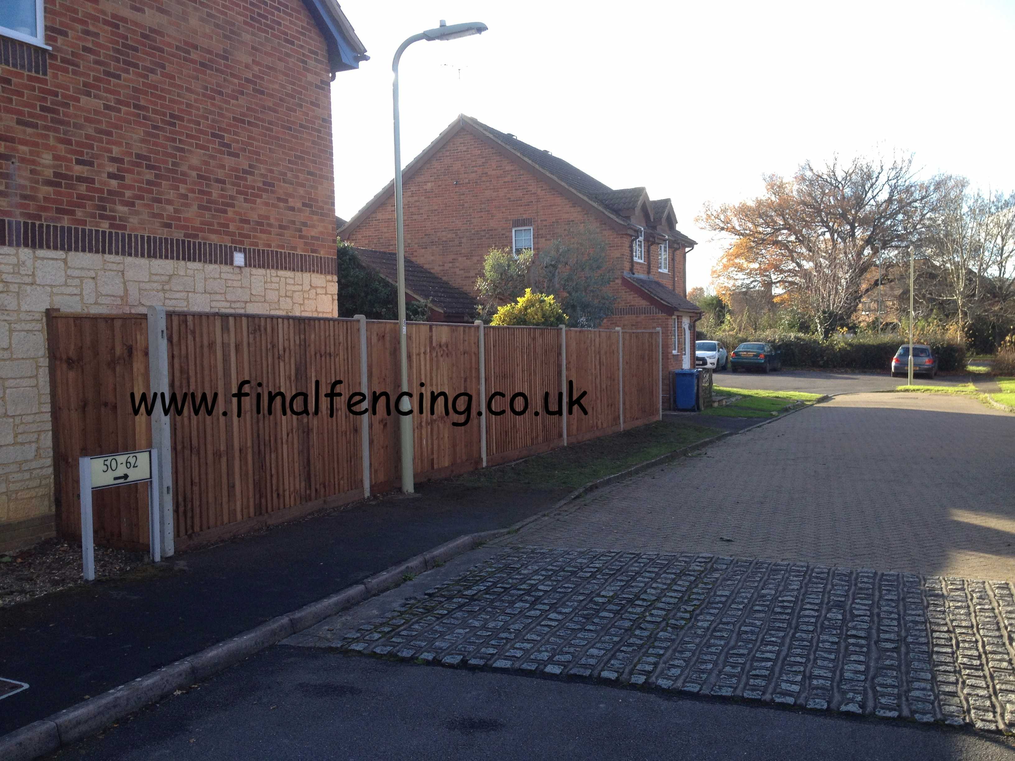 1.95M H closeboard fencing Church Crookham Capped Timber gravels