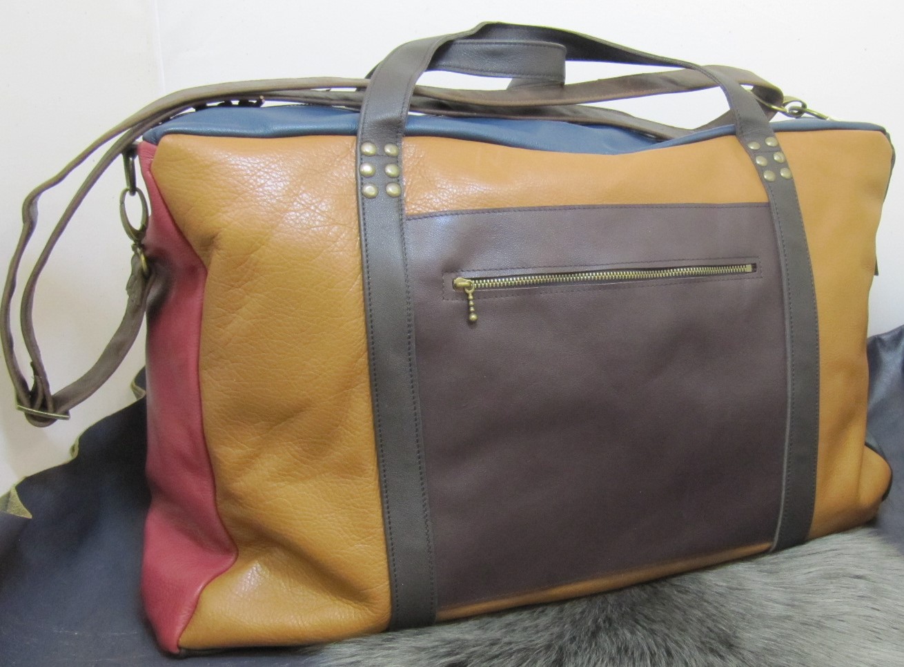 Flight Travel bag in Multi-coloured leather