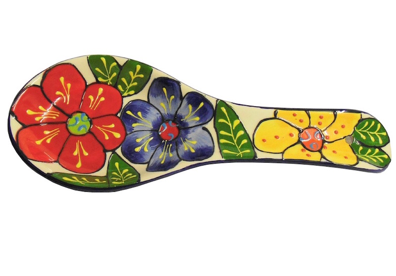 Classic Spanish Large Flowers Spoon Rest