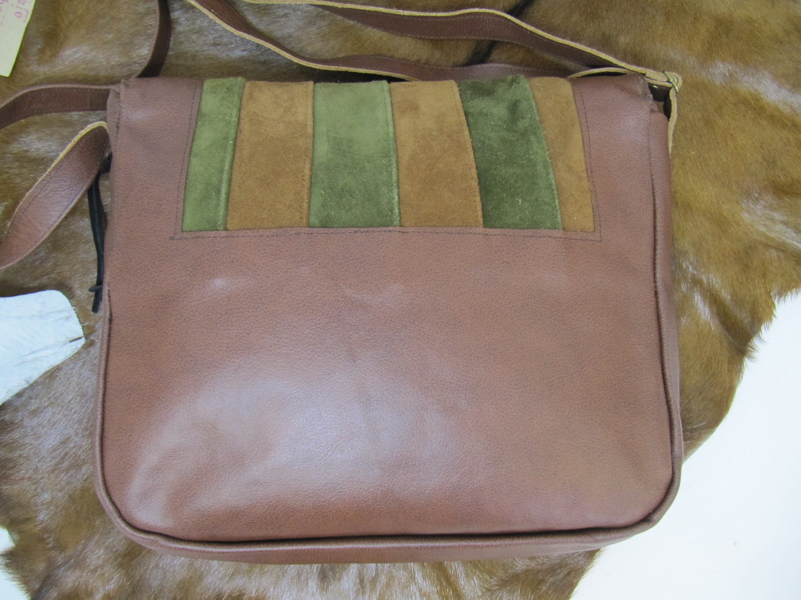 Leather and Suede Handbag