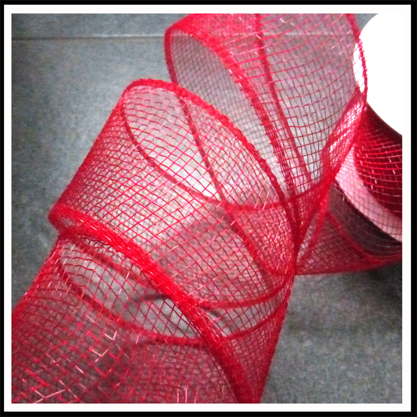 SALE Deco Mesh Ribbon Red 5mtrs x 60cm (K)