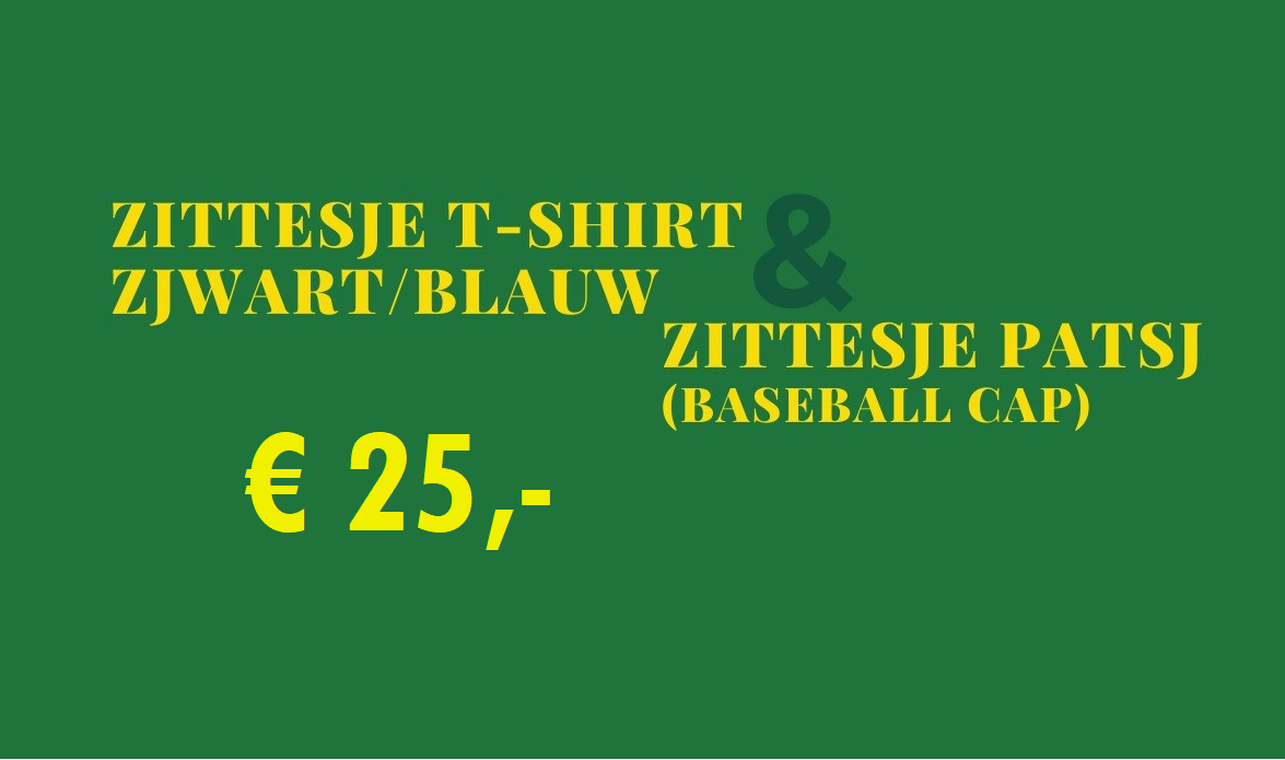 Verlengd waegens grote vraog - Zomer aanbieding; T-shirt mit Zittesje Patsj veur mèr €25.-