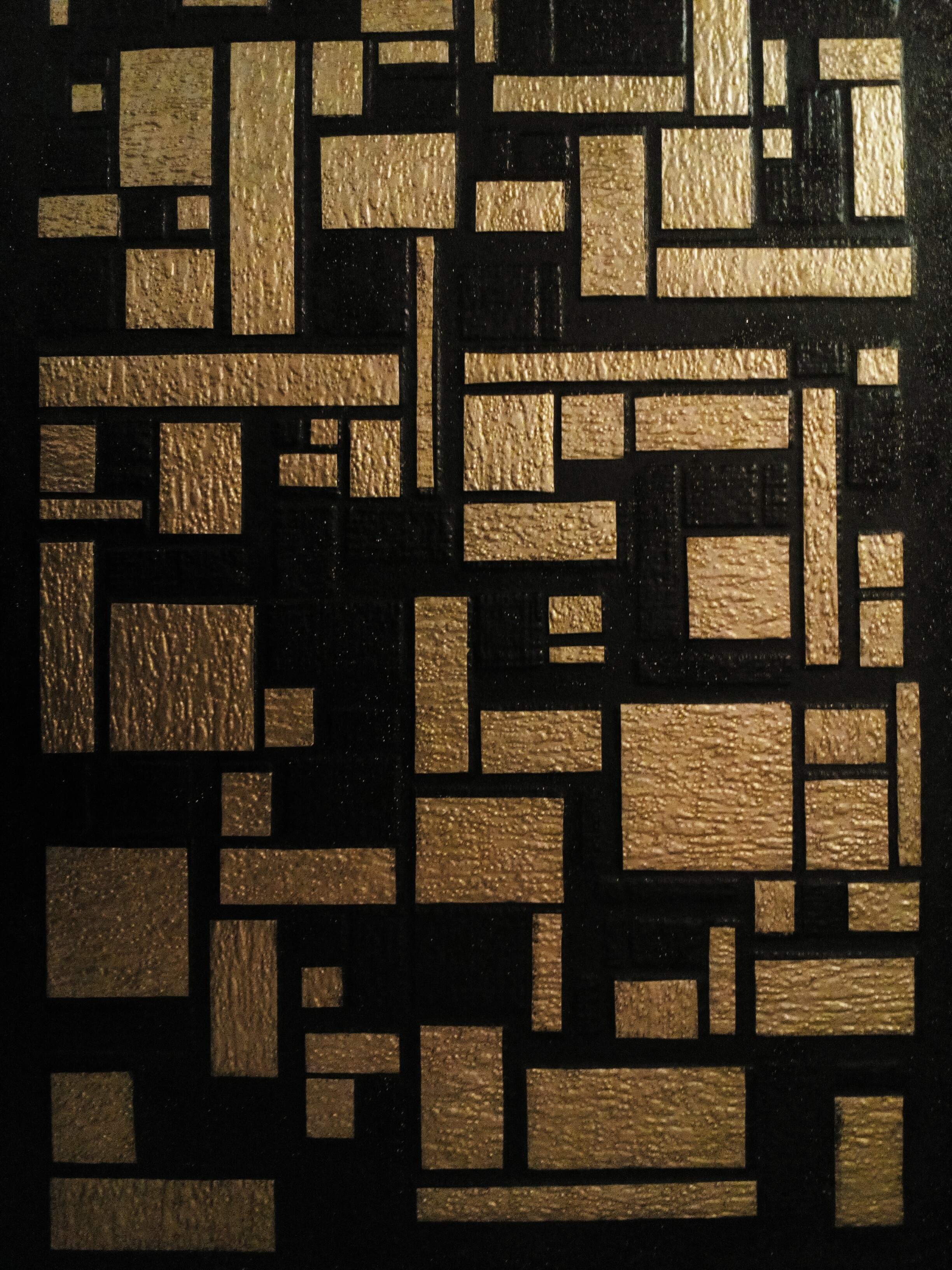 Bi-ba Panel  textured paper on wood