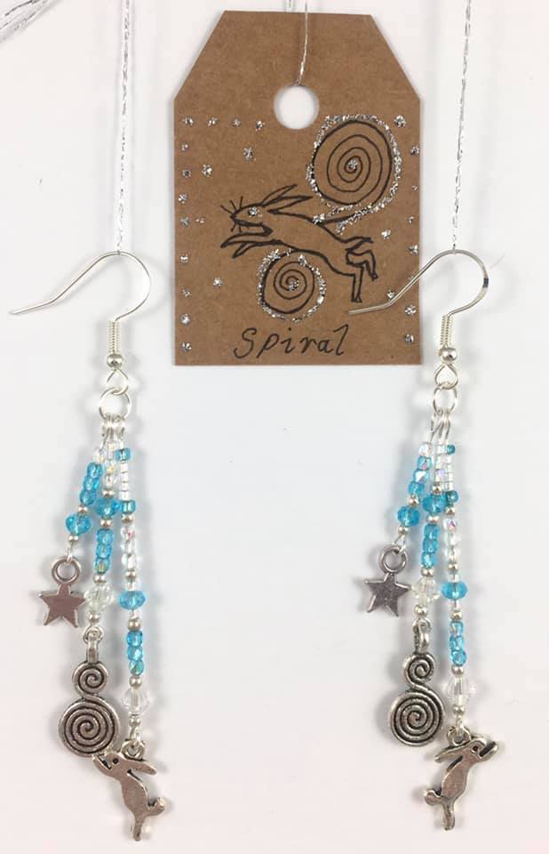 'Spiral' storey earrings