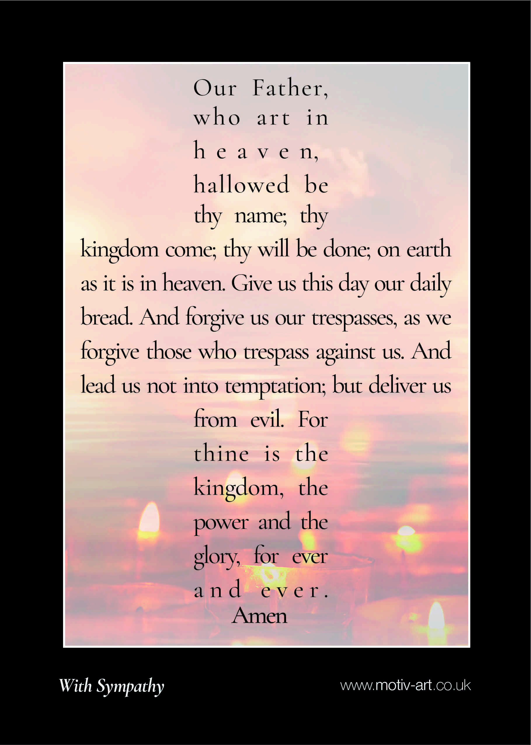 The Lord's prayer.