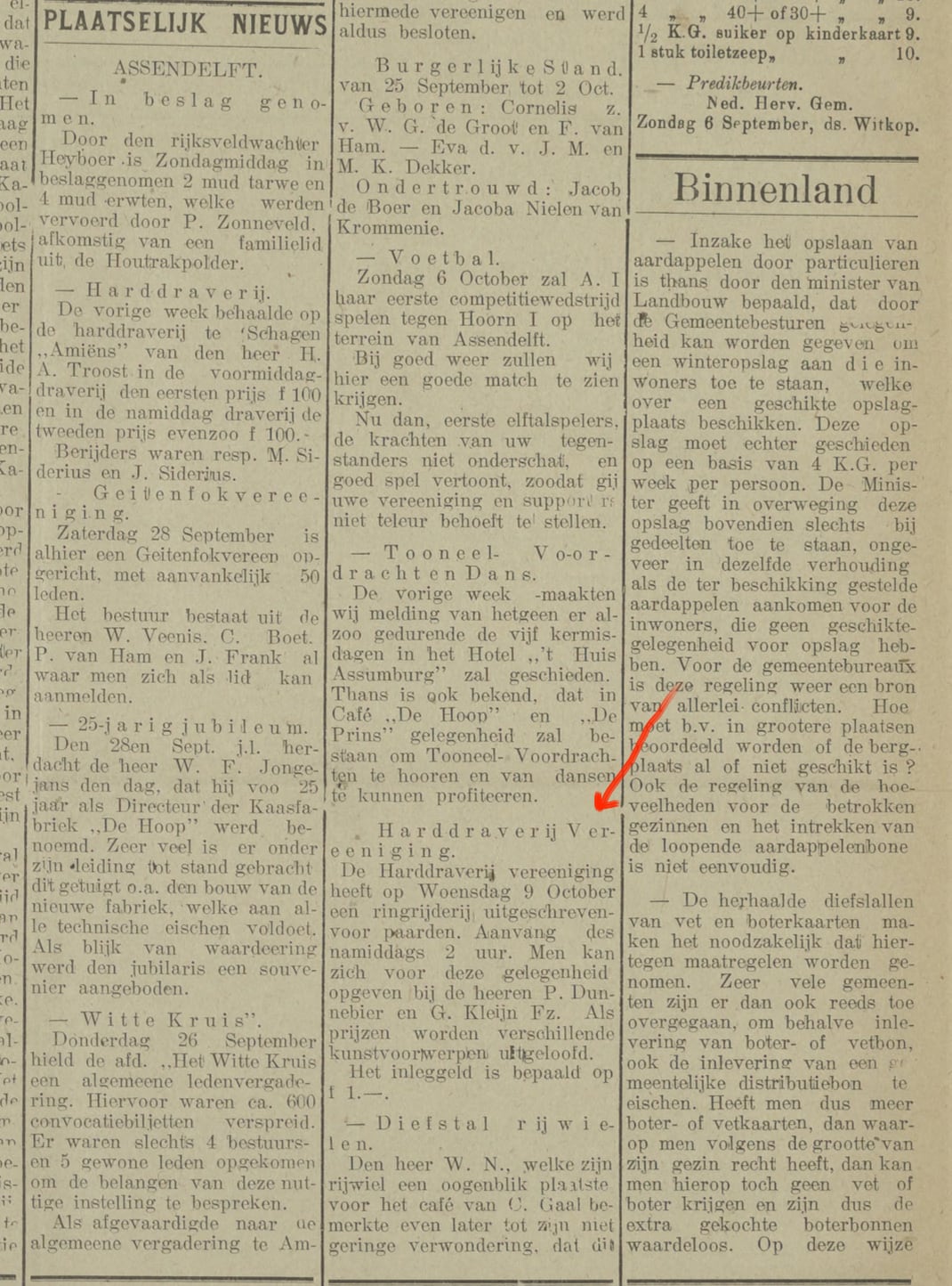Assendelftsche Courant, Orgaan voor Assendelft en Omstreken, 1918-10-05
