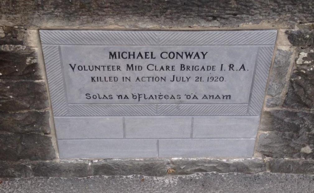 MICHAEL CONWAY IS KILLED ON ENNISTYMON BRIDGE -  20th July 1920