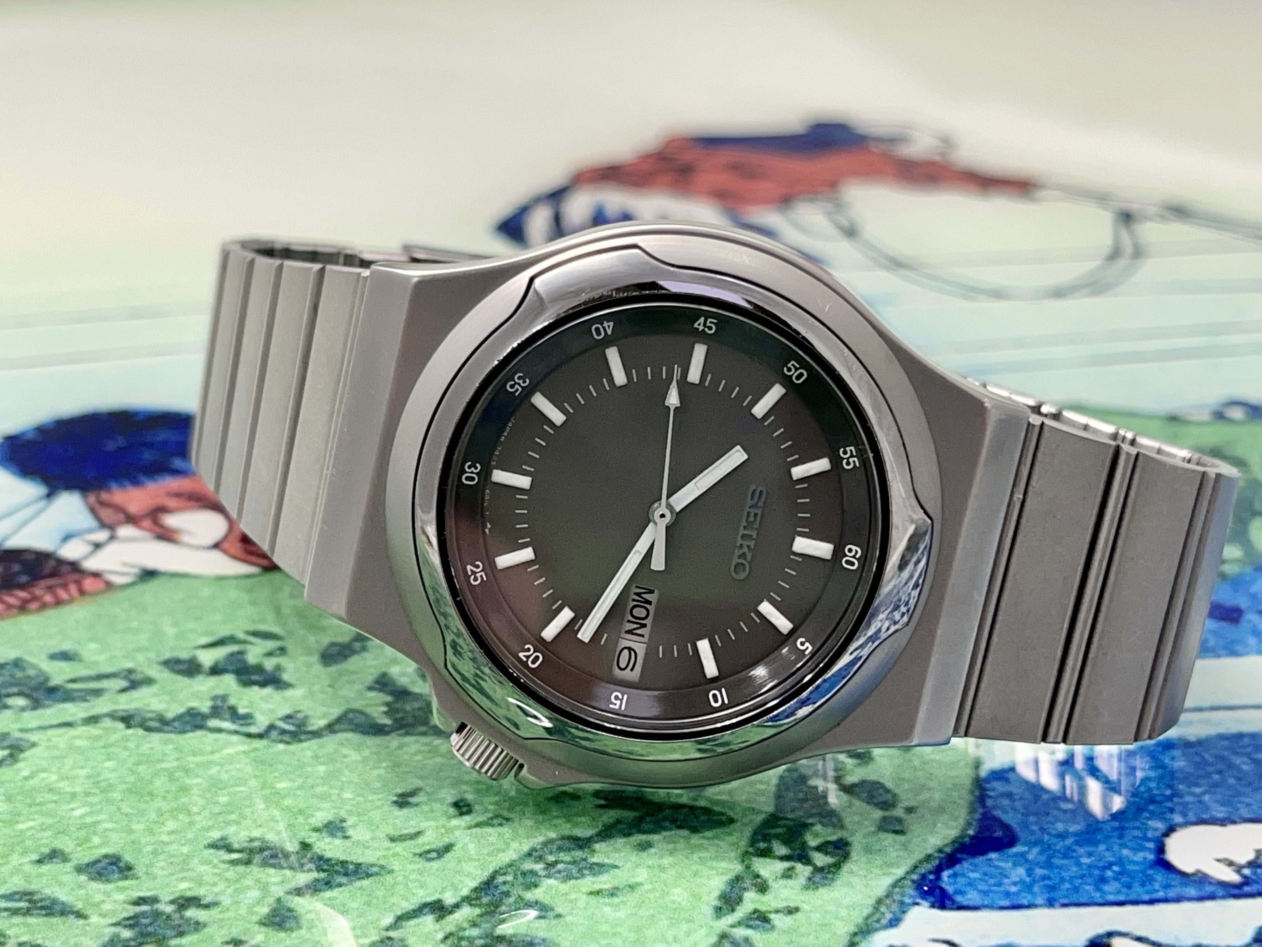 SEIKO セイコー 7433-6010 QZ グレー文字盤 SEIKO セイコー 7433-6010 QZ グレー文字盤 - メルカリ