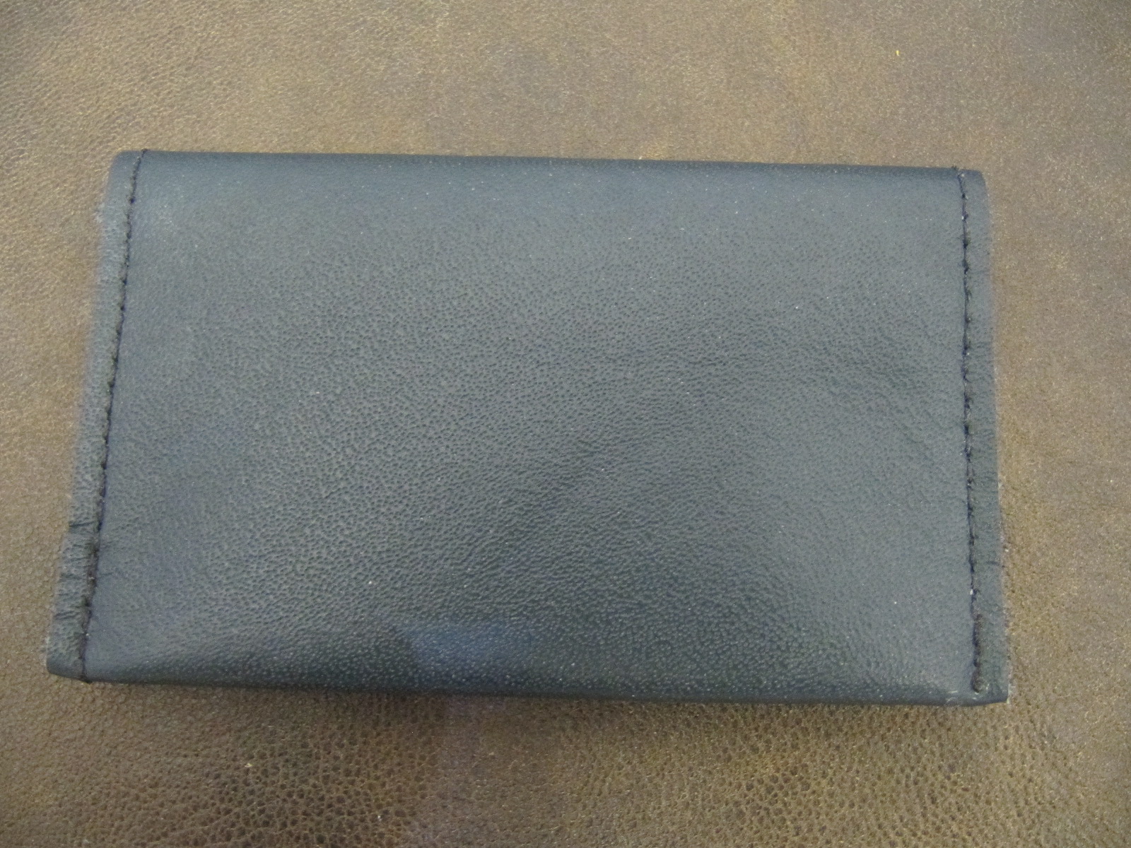 Leather card wallet - black