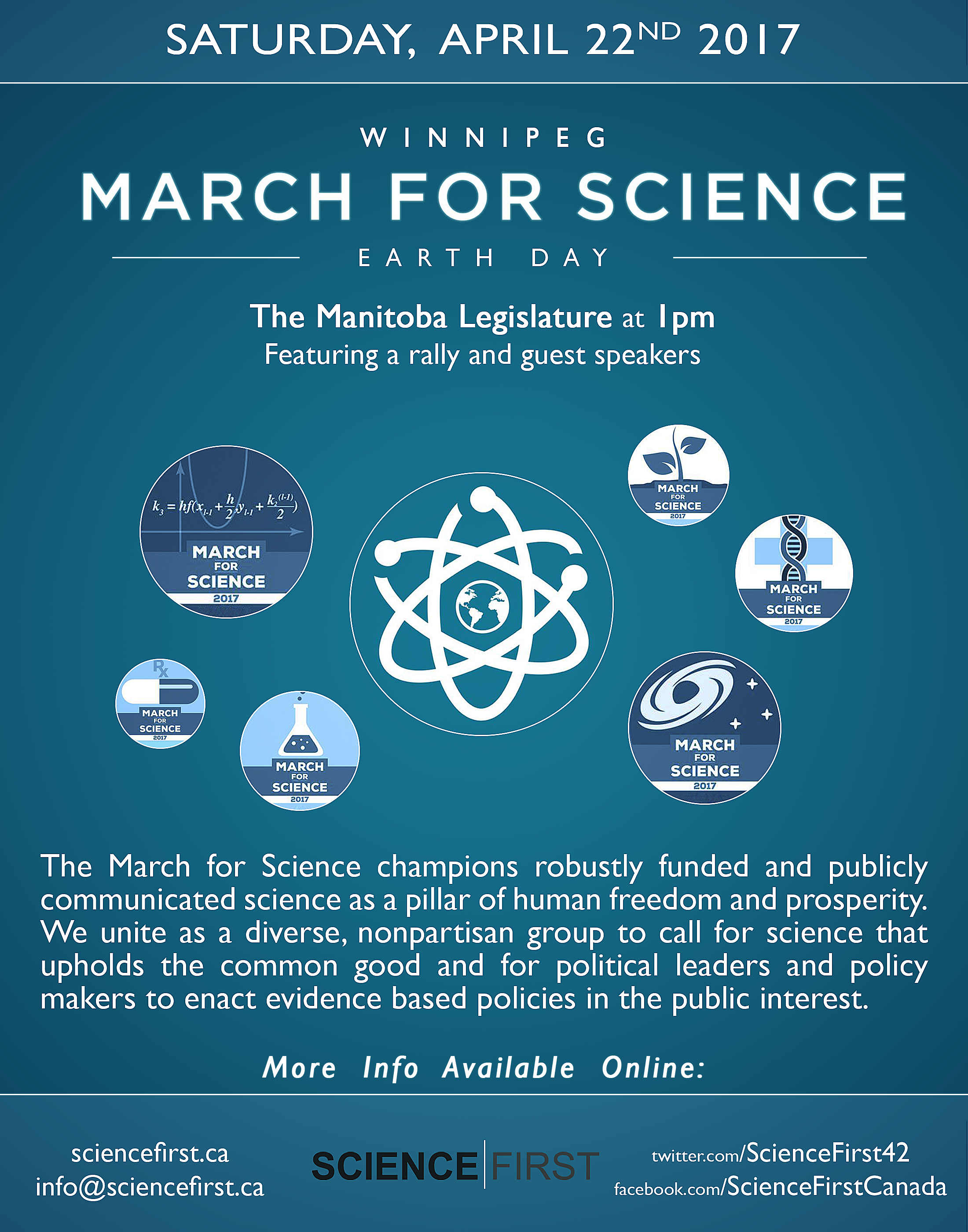 March For Science - Winnipeg - April 22nd, 2017