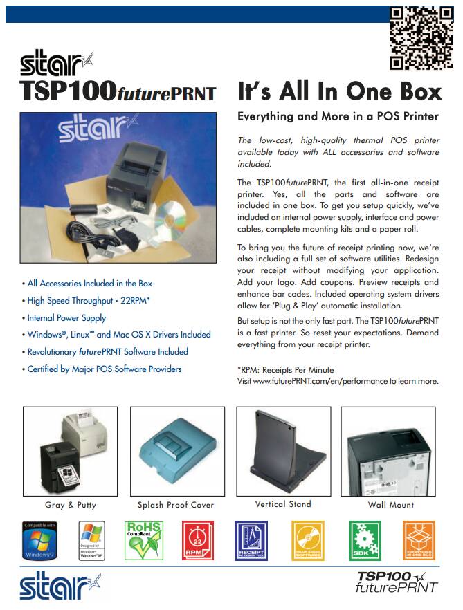 เครื่องพิมพ์ใบเสร็จ STAR TSP-143