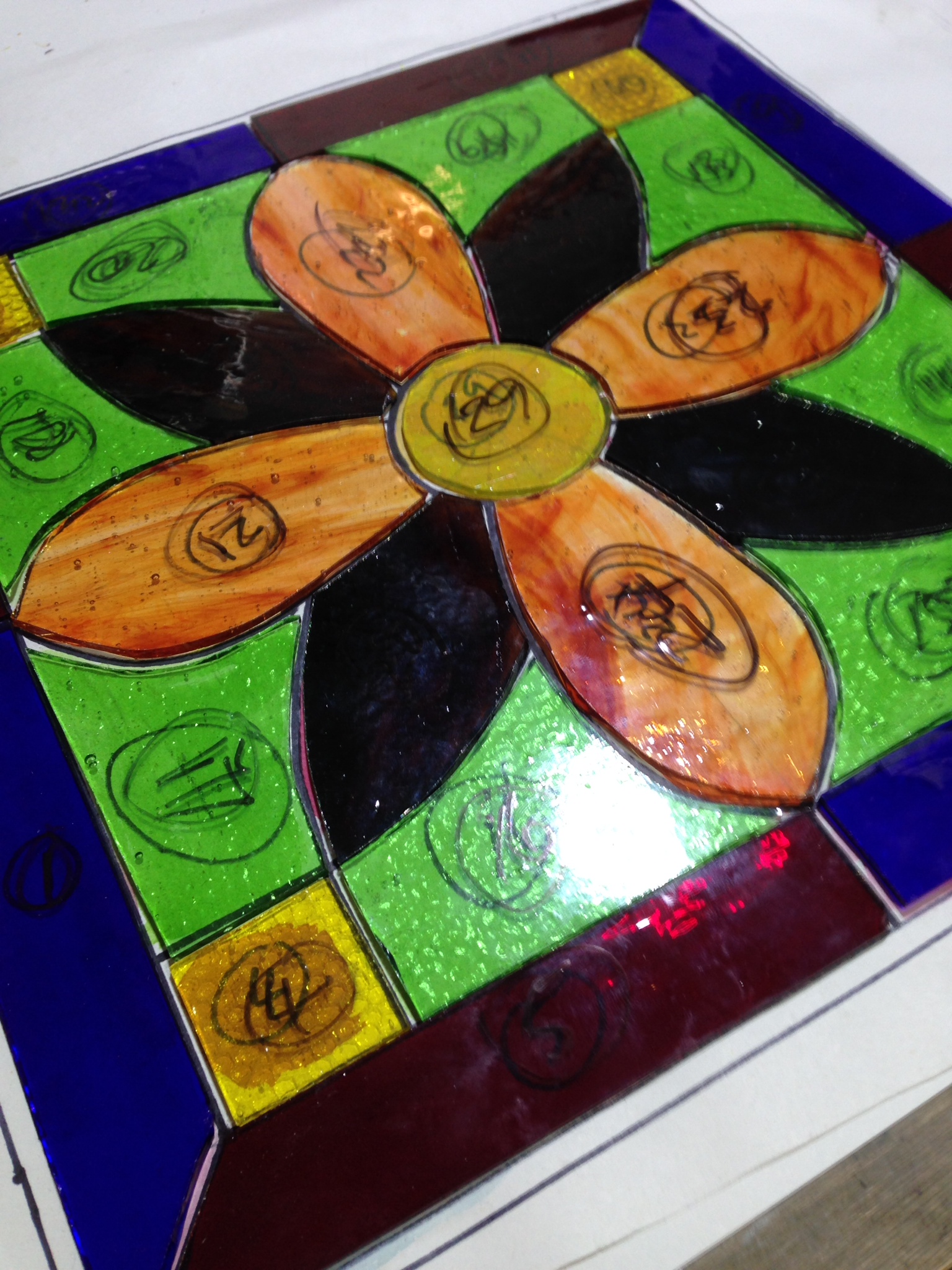 2 day stained glass workshop at crushed chilli gallery