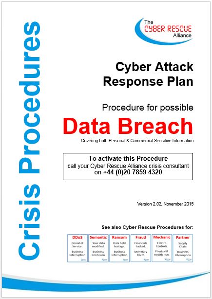 Cyber Rescue Data Breach Response Plan Crisis Procedures