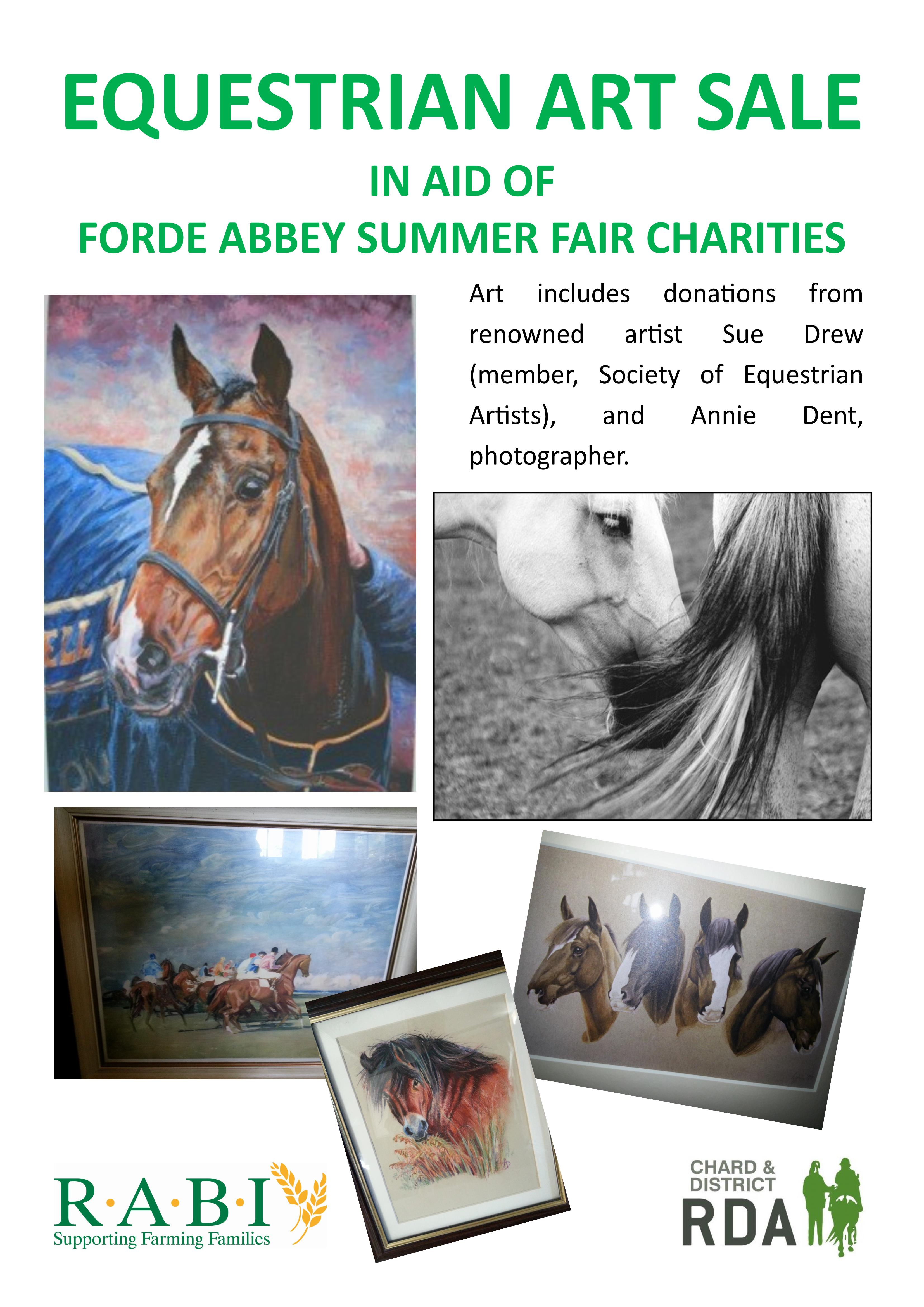 Equestrian Art sale at Forde Abbey Summer Fair