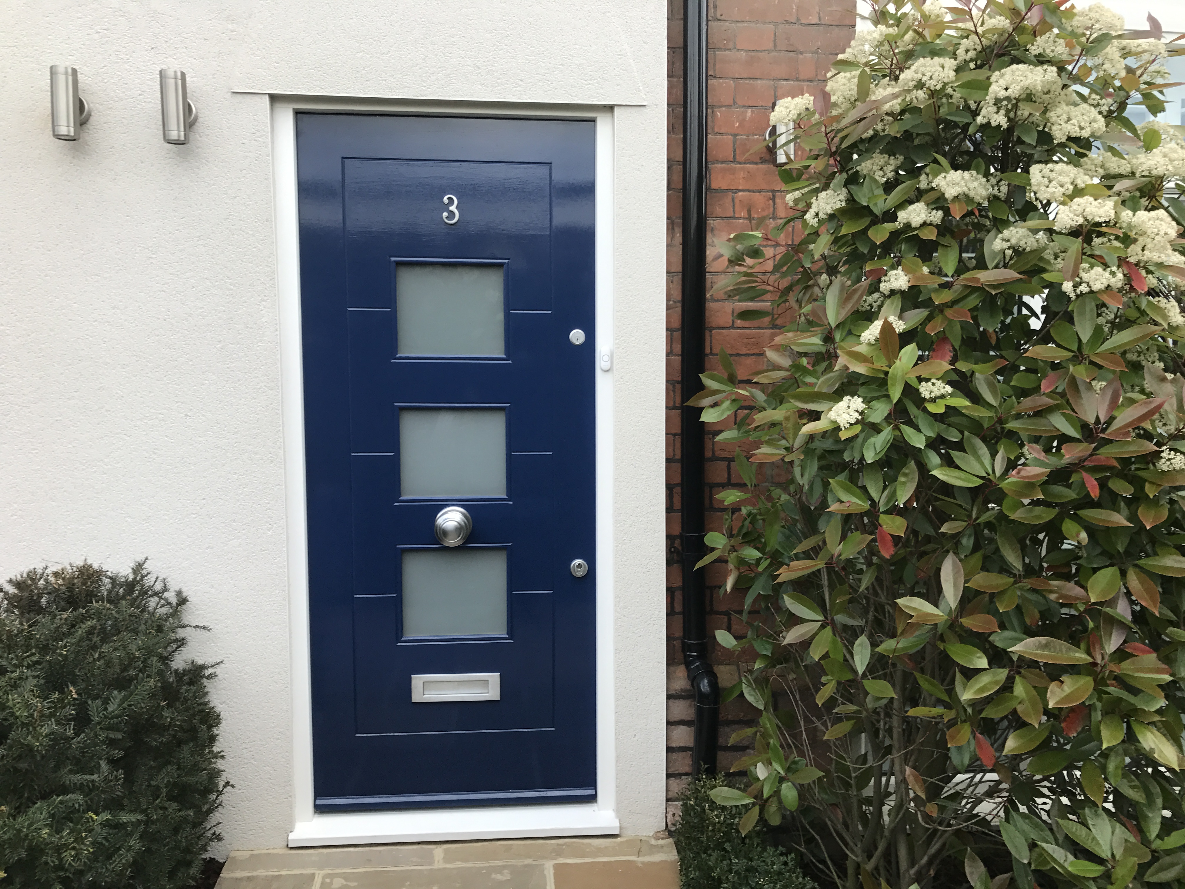 Residential timber door Blue