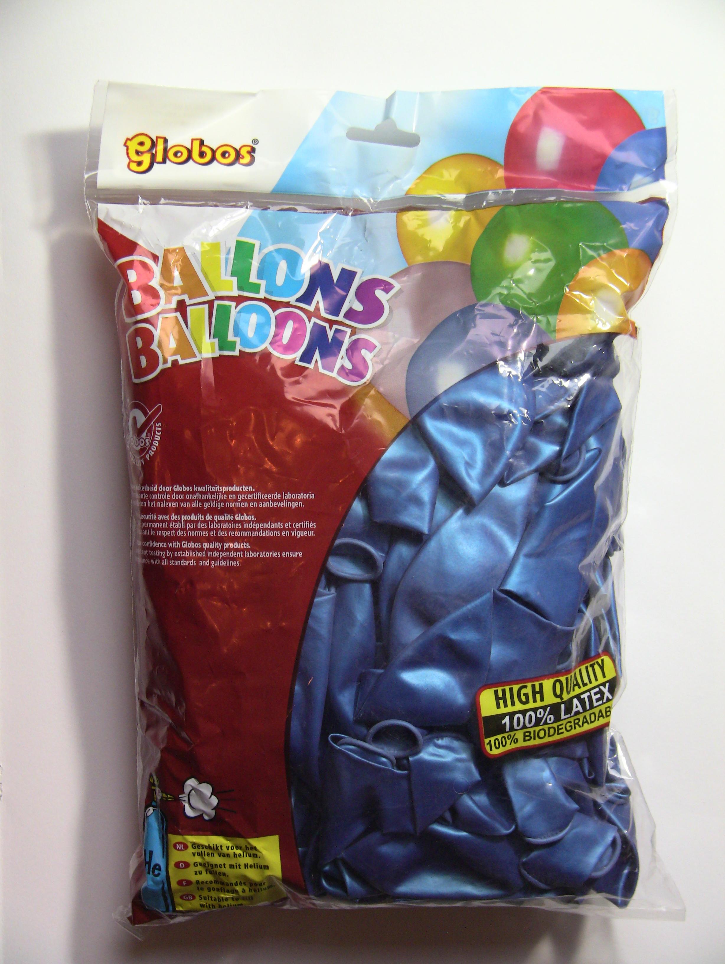 hoekpunt kralen vergeven Latex ballonnen 100 stuks metallic blauw