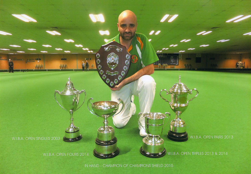 All 5 National Titles - 2013 - WIBA Open Singles, Pairs, Triples, 2014 - WIBA Open Triples, Fours