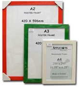 red green and cream coloured frames