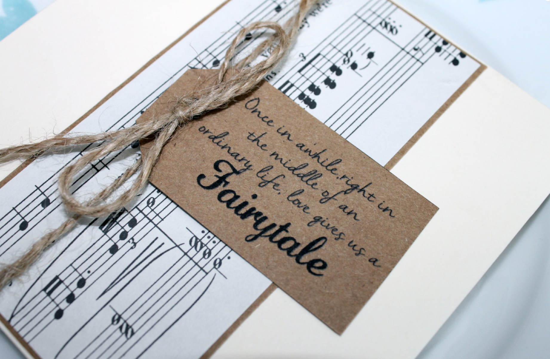 Vintage music wedding invitations