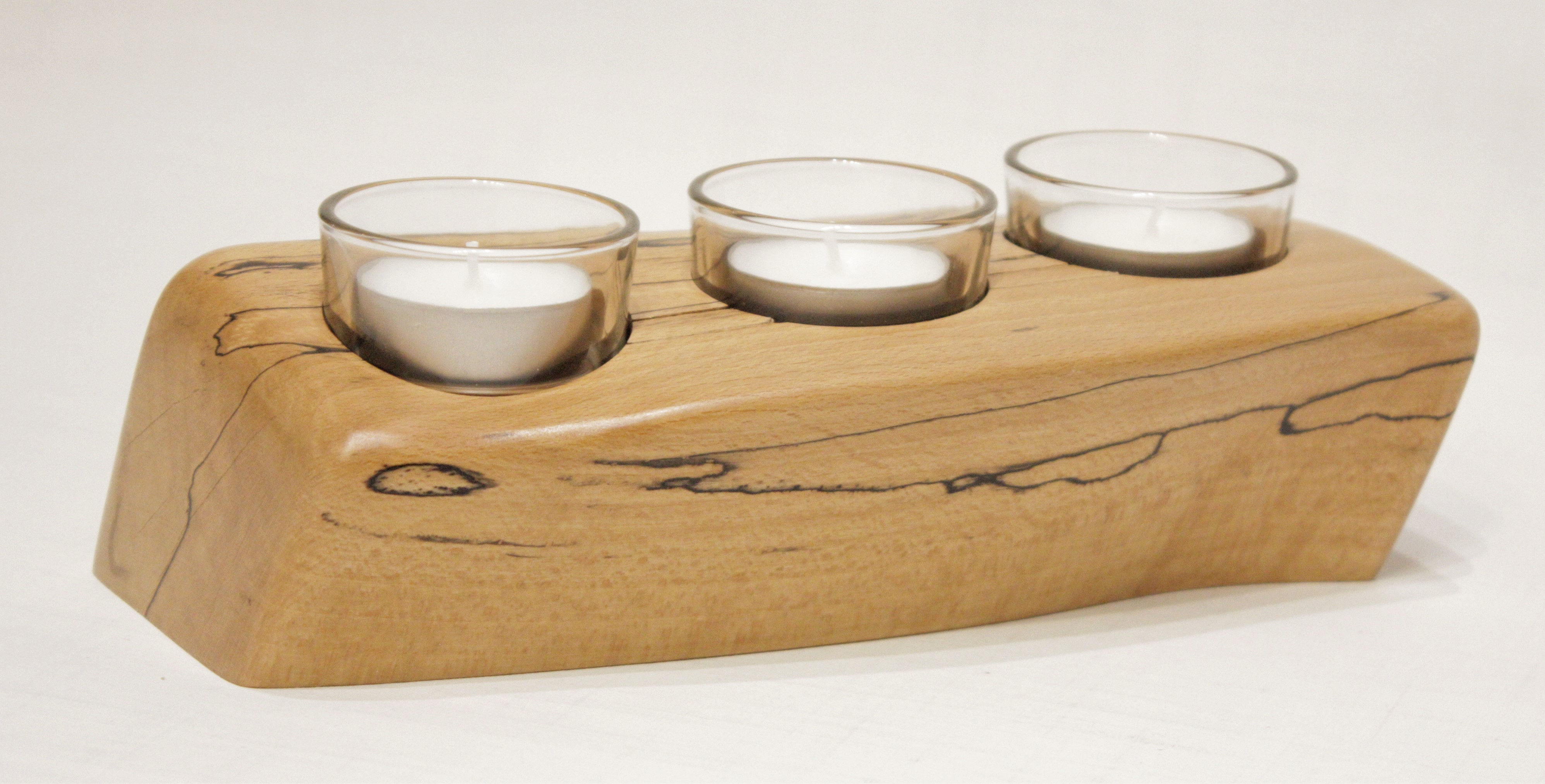 Glass holders and Tealights included.
22cm long, 6cm tall (not including glass), 10cm wide.
