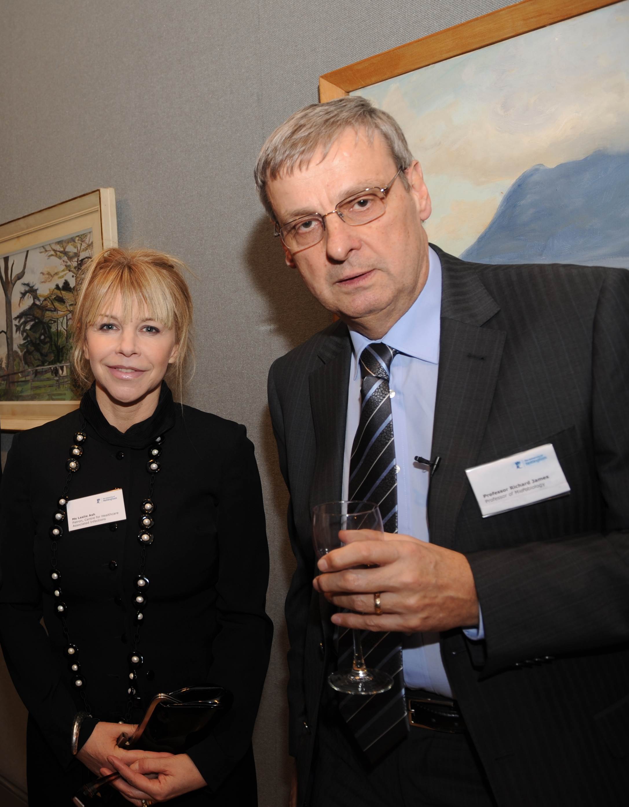 Leslie Ash, Patron of CHAI, with Professor James