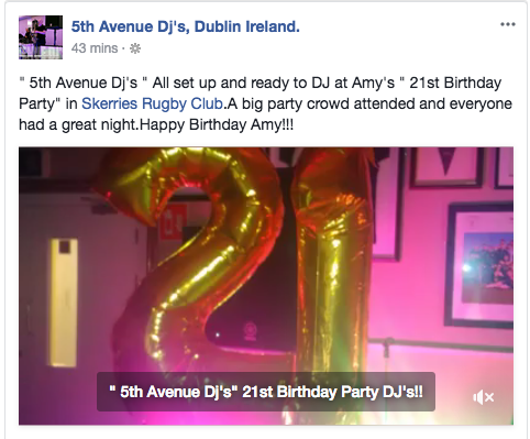 21st Birthday Party DJ Skerries.