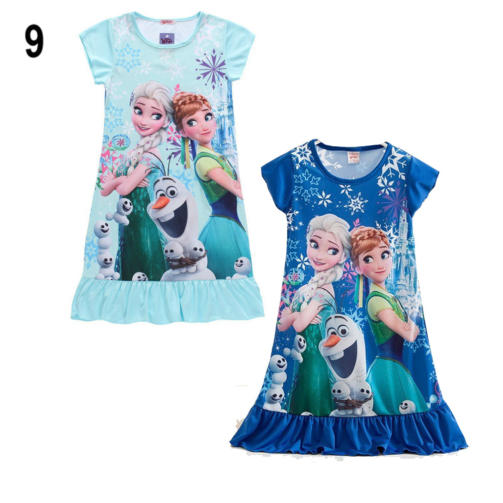 Frozen nachthemd 09 Elsa, Anna en Olaf