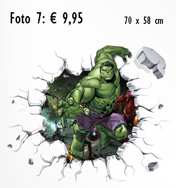 Muurstickers Avengers - Iron - Hulk America
