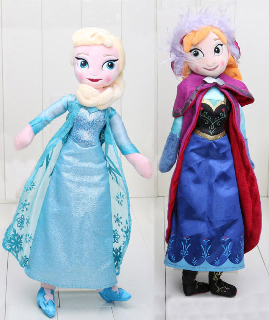 beeld begroting Verdragen Frozen Anna of Elsa pluche pop 40 of 50 cm