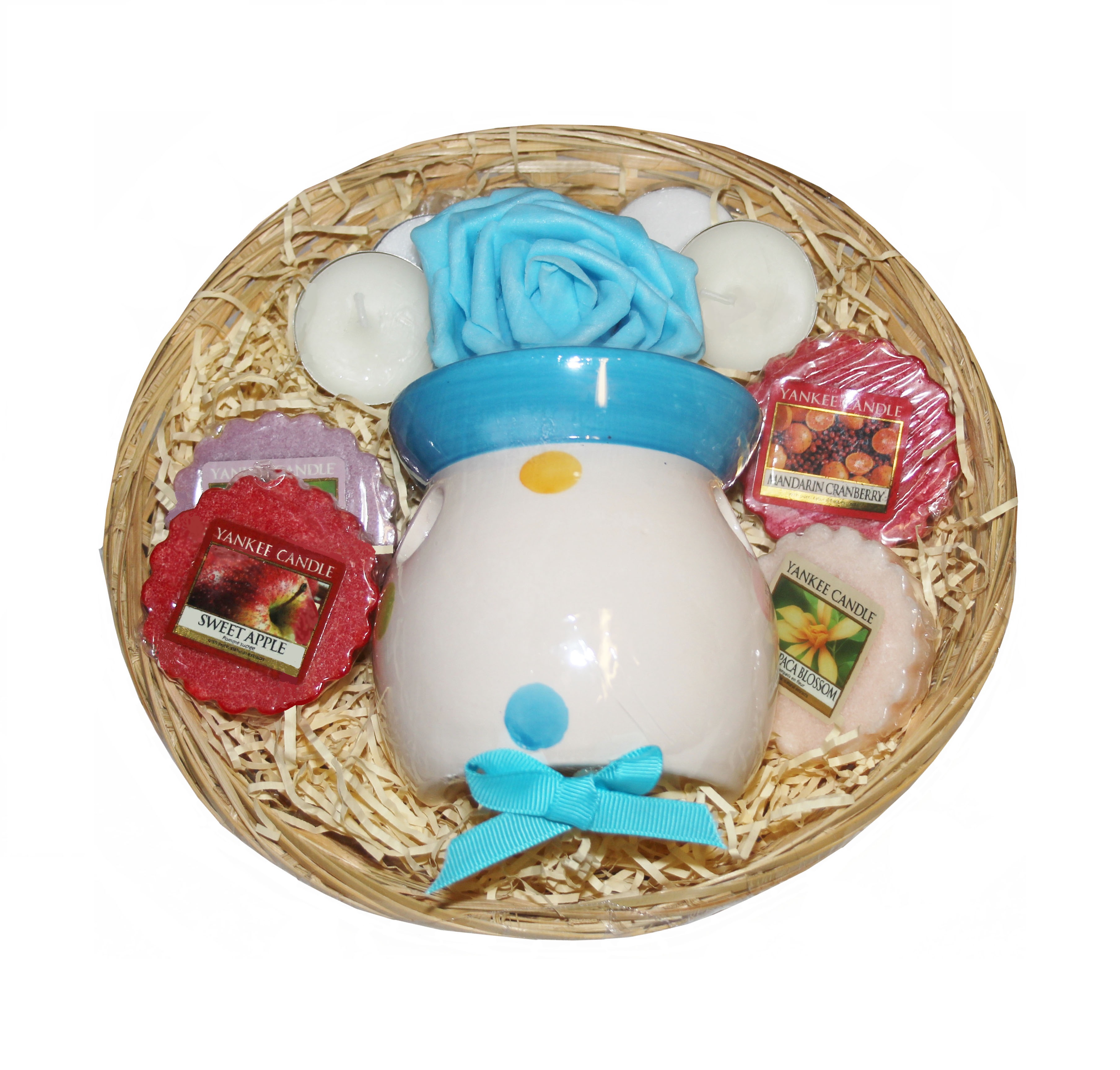 Yankee Candle & Blue burner, Gift Basket