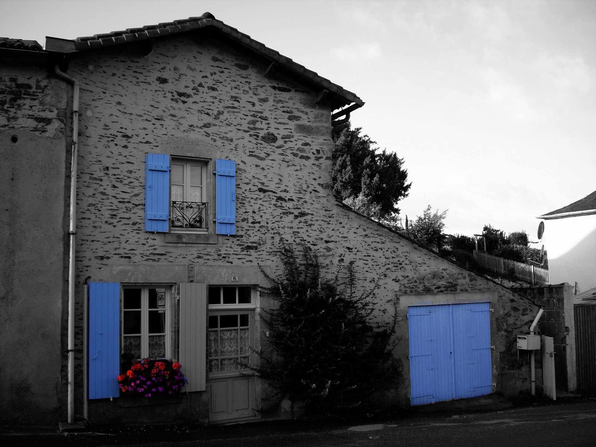A colour splash of the front of our Gite in central France