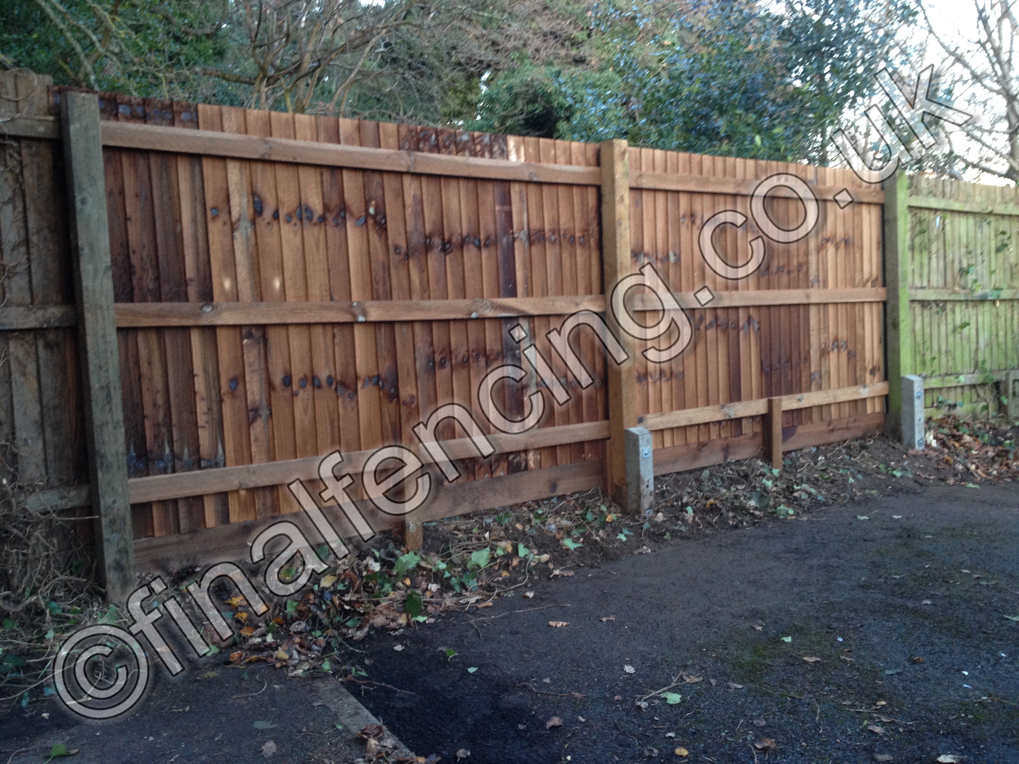 Face fitted rails - to match existing fence