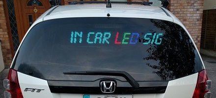 In Car LED Signs