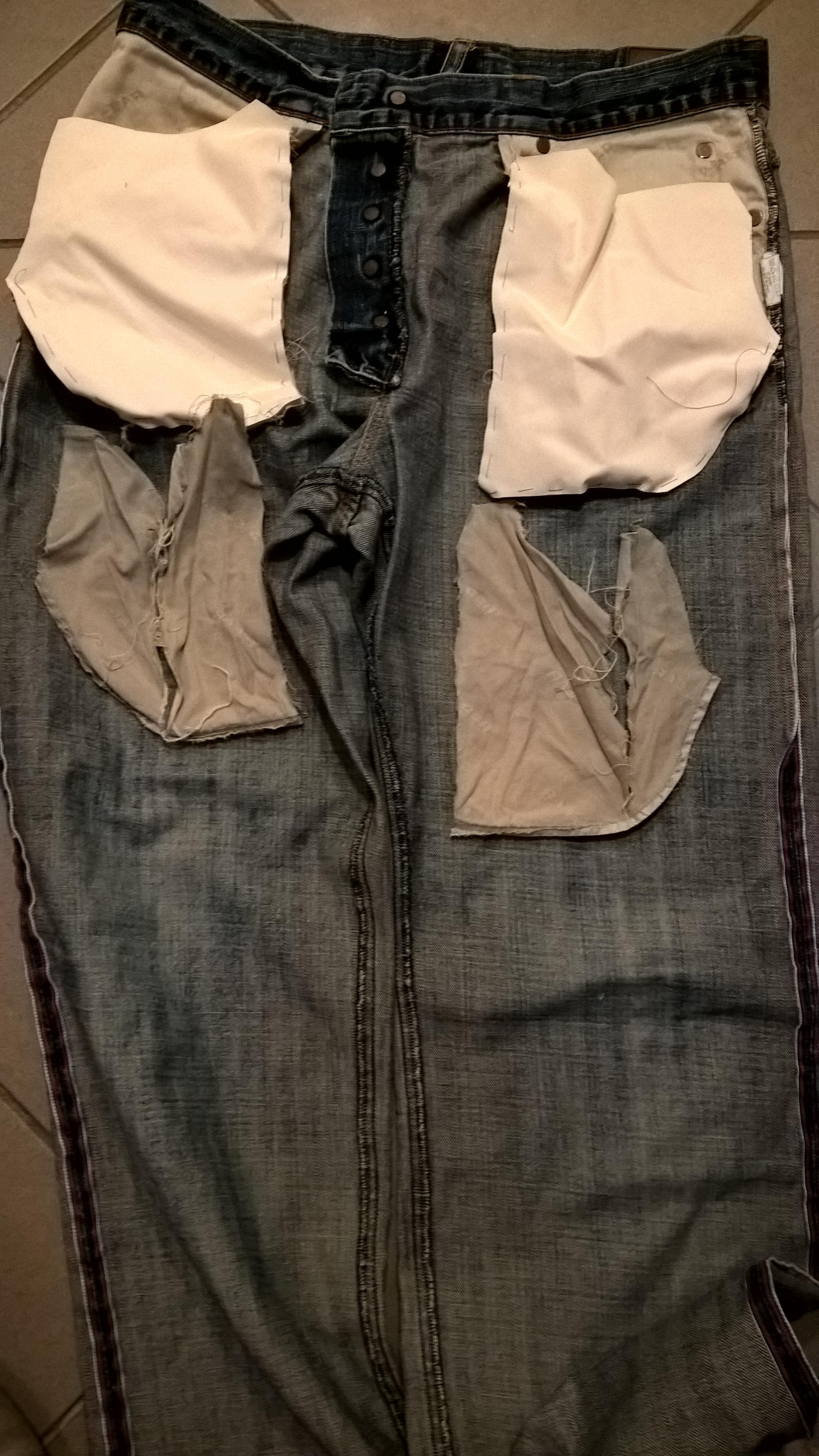 New inside pockets made for these jeans, the only part of them that had worn out!