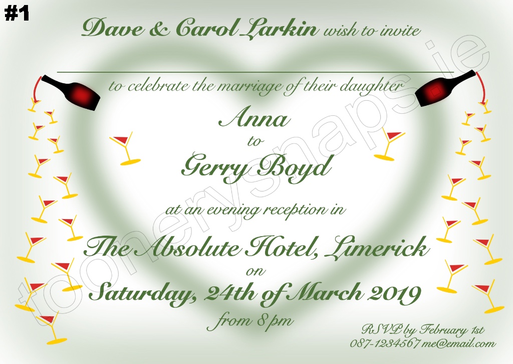 evening reception invite