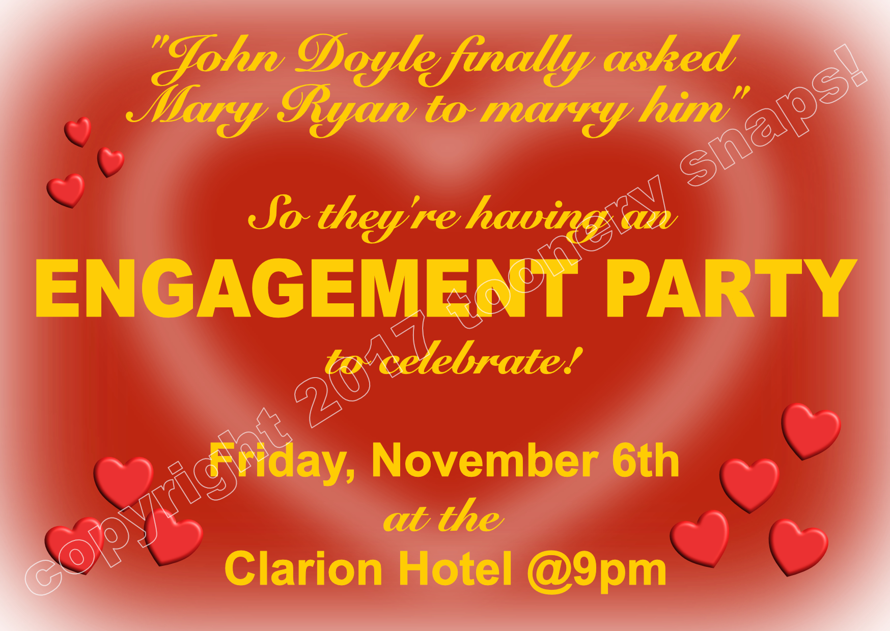 Engagement party invite