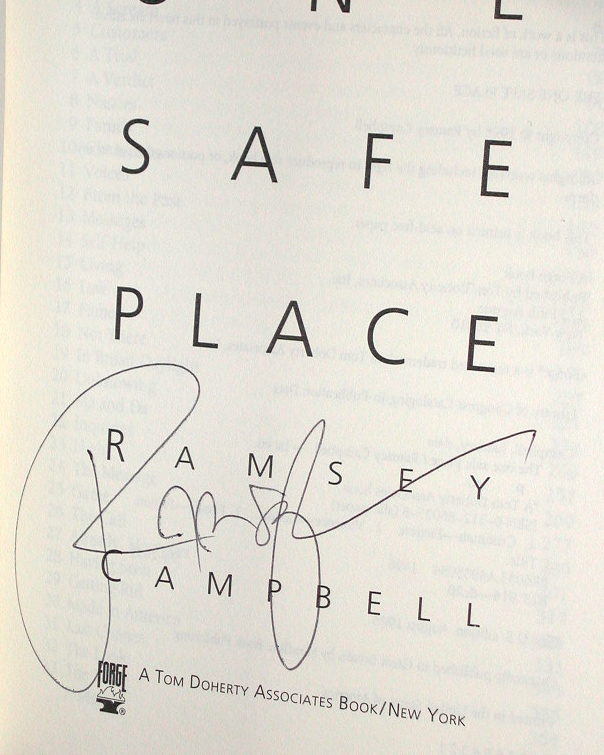 The One Safe Place Signed US 1st Edition