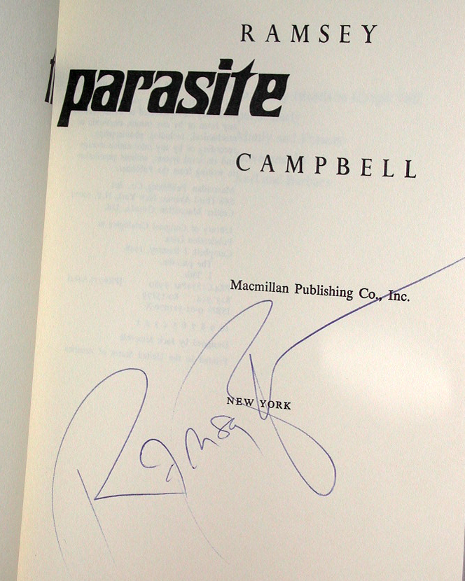 The Parasite US 1st Edition Signed
