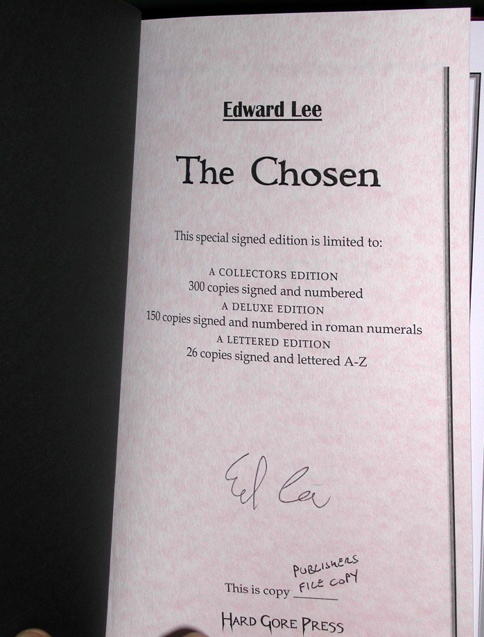 The Chosen Signed Collectors Edition