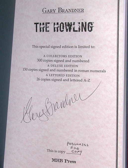 The Howling Signed Collectors Edition