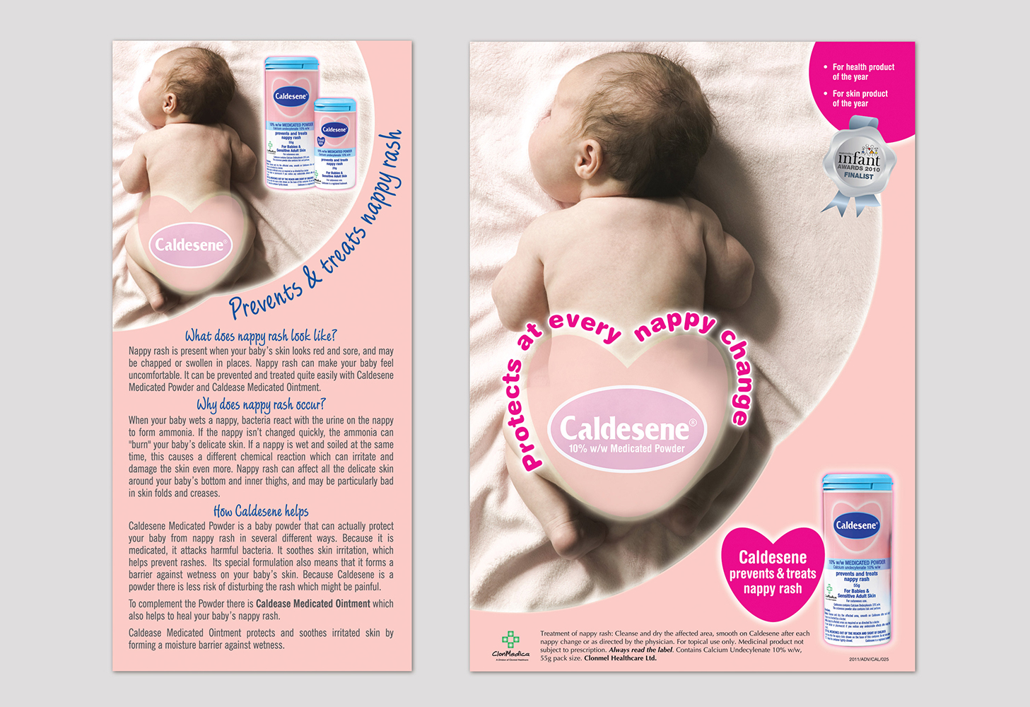 Caldesene Adverts, Leaflets, Web Banners, POS, Promotional Materials