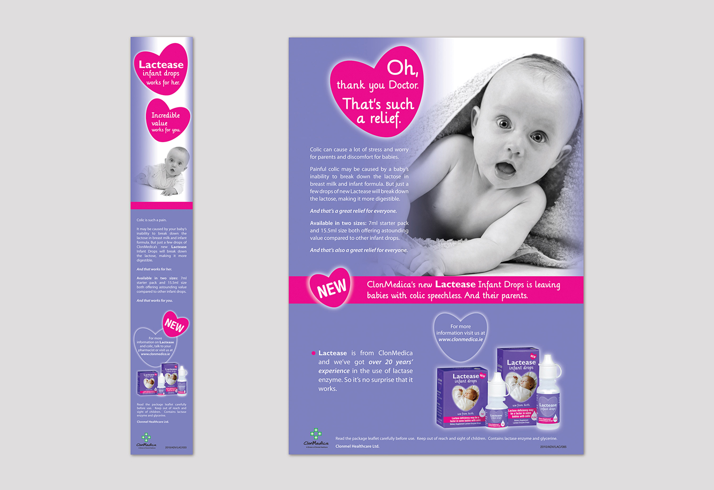 Lactease Adverts, Leaflets, Web Banners, POS, Promotional Materials