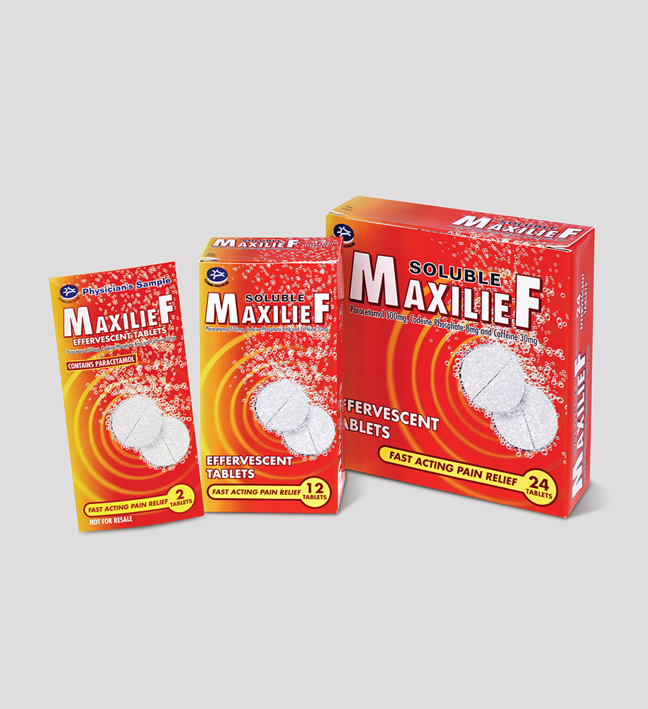 Maxilief Range
Packaging & Advert