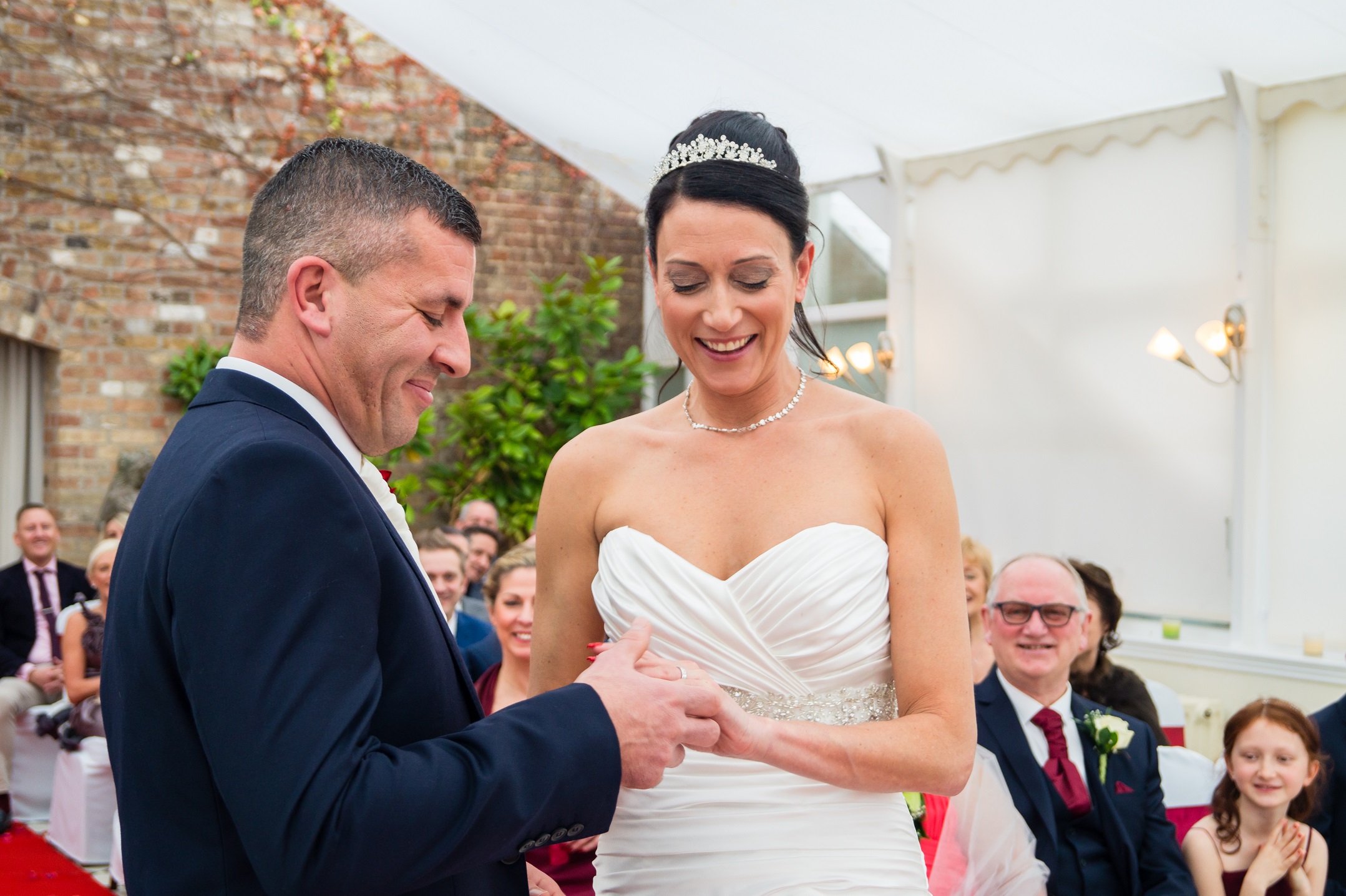 Hanbury Manor Wedding, Hertfordshire, ring exchange, wedding vows