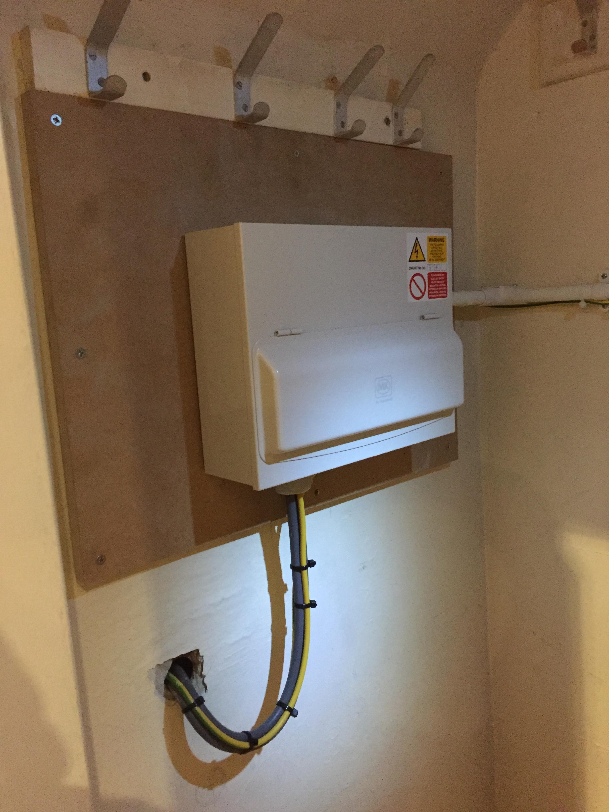 Replacement and relocation of domestic consumer unit