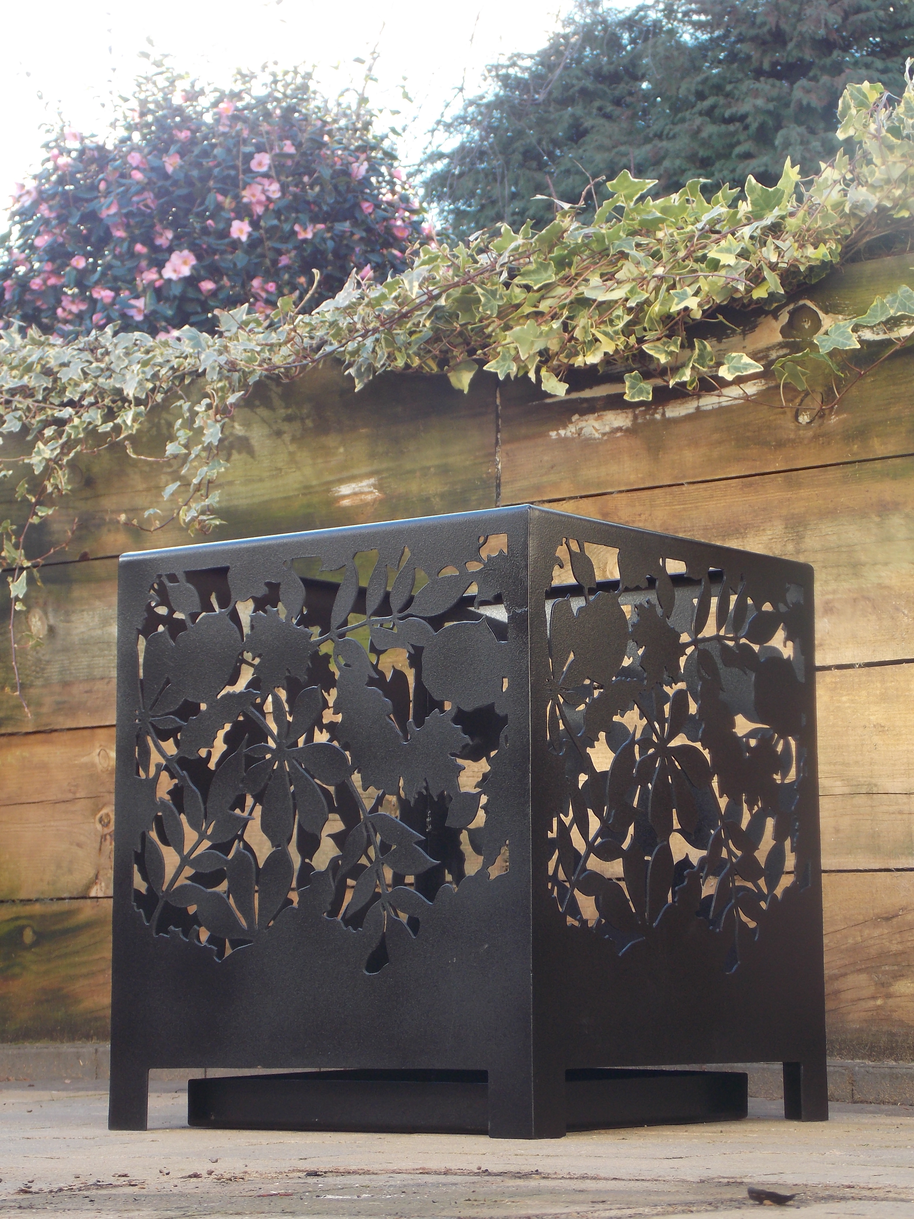 Leaf Cube Fire Pit Heat Resistant Paint