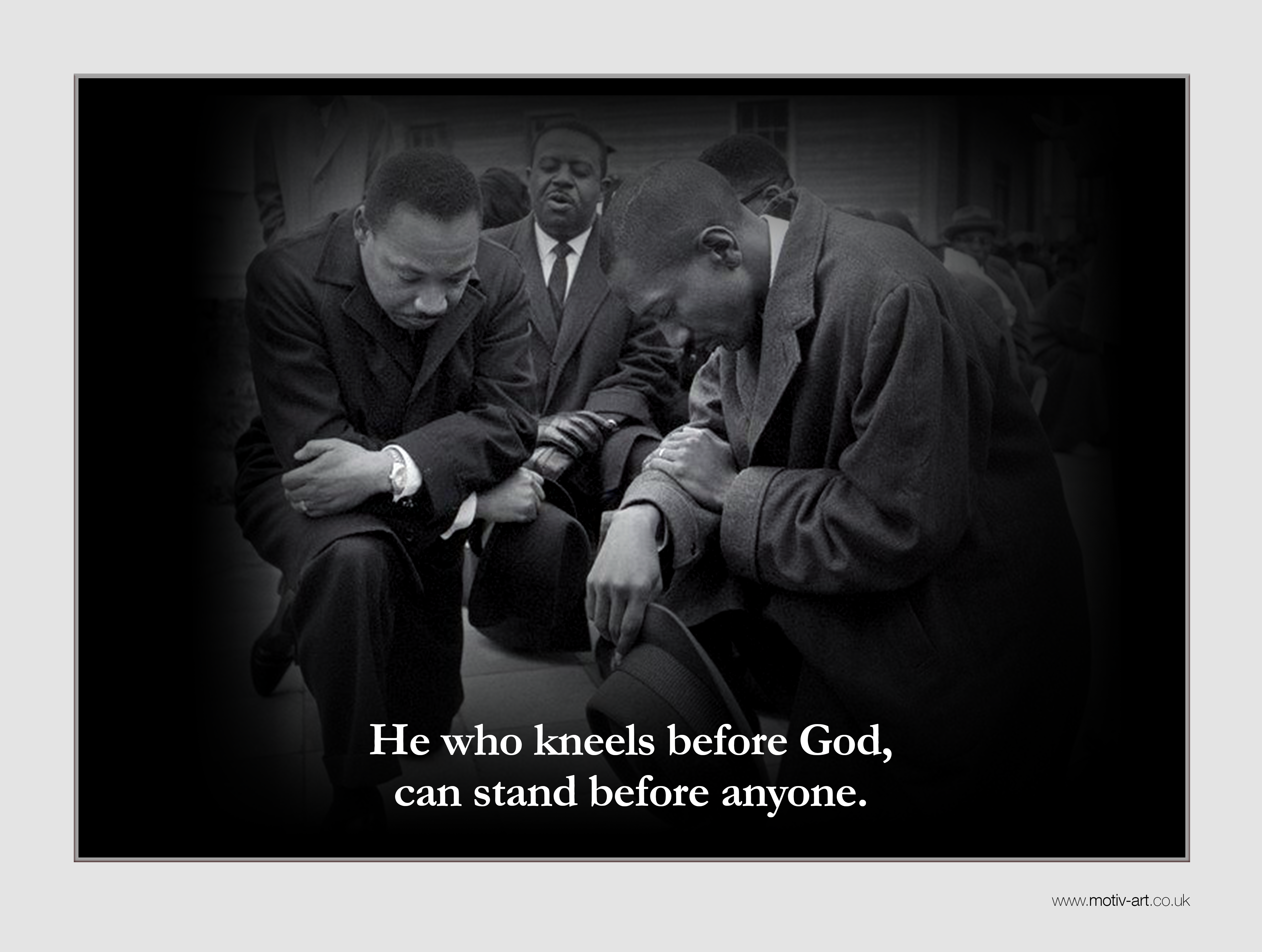 He who kneels...