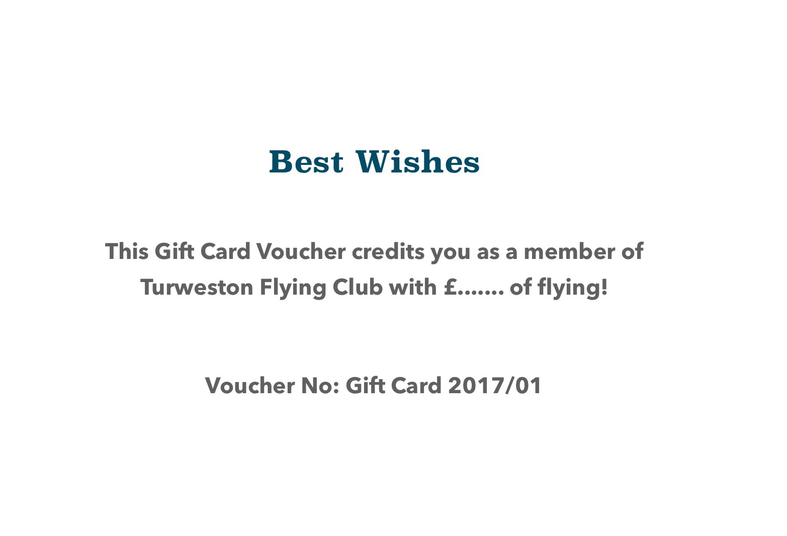 Gift Card Flying Credit for TFC Members