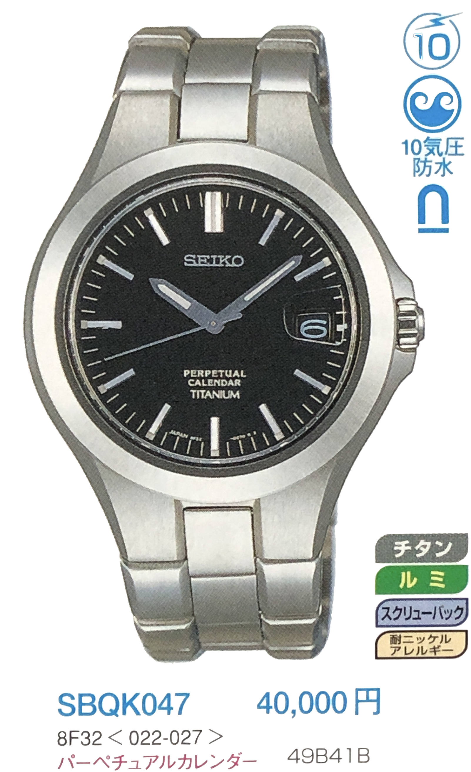 Seiko Perpetual Calendar Titanium 8F32-0222 Seiko Perpetual Calendar Titanium 8F32-0222