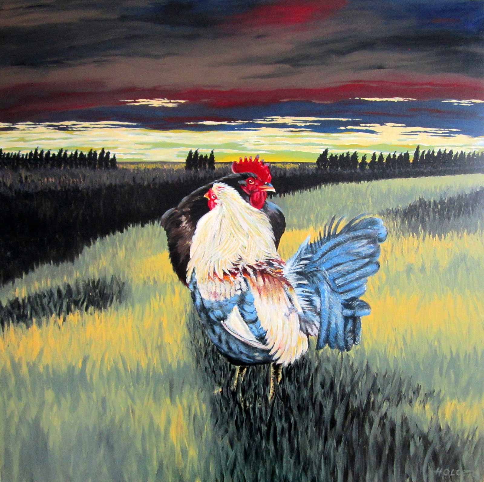 "End of the Day - Chicken", 32x32